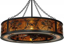 Meyda Blue 137949 - 44" Wide Personalized Black Dog Lodge Chandel-Air