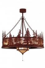 Meyda Blue 144121 - 44" Wide Tall Pines w/Fan Light Chandel-Air