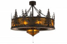 Meyda Blue 144311 - 45" Wide Tall Pines W/Fan Light Chandel-Air
