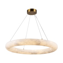 Artcraft AC7469BR - Camila Collection 1-Light 27" Chandelier Brushed Brass