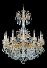 Schonbek 1870 5011-26 - La Scala 12 Light 120V Chandelier in French Gold with Heritage Handcut Crystal