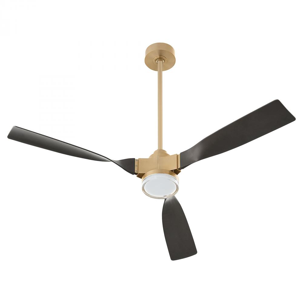 Alisio Ceiling Fan Aged Brass Dark Walnut