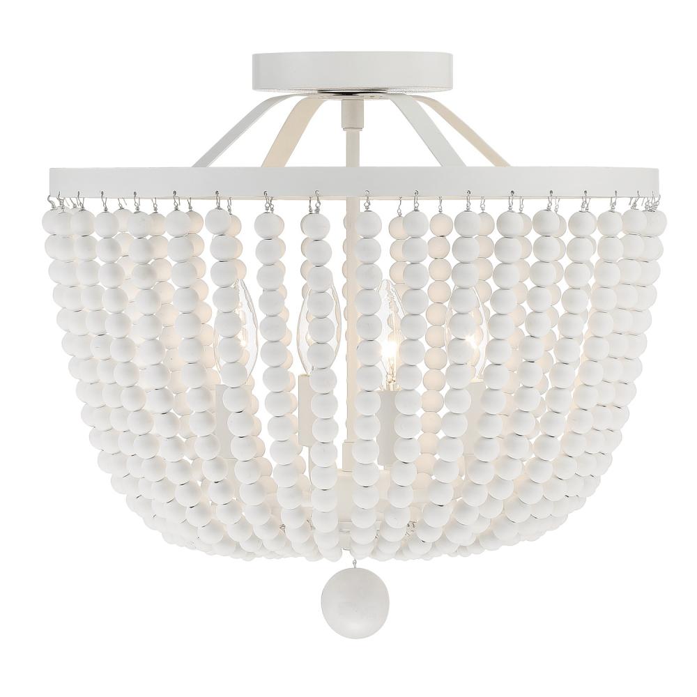 Rylee 16.5'' Matte White Semi Flush Mount