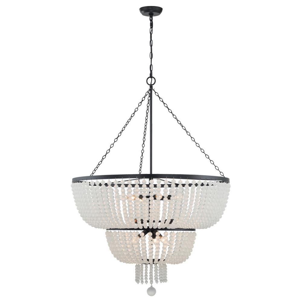 Rylee 32'' Matte Black Chandelier