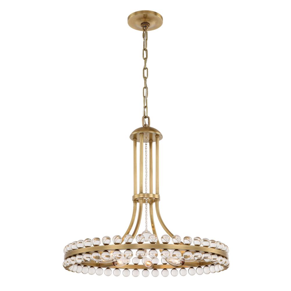 Clover 22.5'' Aged Brass Chandelier