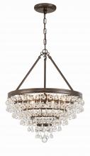 Crystorama 136-VZ - Calypso 20'' Crystal Teardrop Vibrant Bronze Chandelier