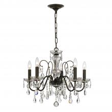 Crystorama 3025-EB-CL-MWP - Butler 24'' Hand Cut Crystal English Bronze Chandelier