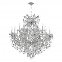Crystorama 4418-CH-CL-I - Maria Theresa 38'' Italian Crystal Polished Chrome Chandelier
