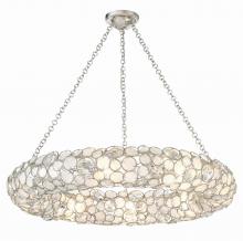 Crystorama 528P-SA - Palla 32'' Antique Silver Chandelier