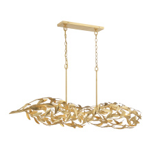Crystorama 567-GA - Broche 50.5'' Antique Gold Linear Chandelier