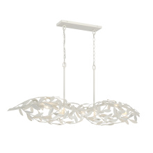 Crystorama 567-MT - Broche 50.5'' Matte White Linear Chandelier