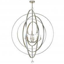 Crystorama 587-SA - Luna 48'' Antique Silver Chandelier