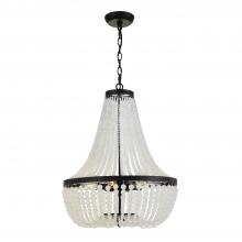 Crystorama 608-MK - Rylee 18.75'' Matte Black Chandelier