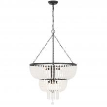 Crystorama 610-MK - Rylee 24.75'' Matte Black Chandelier