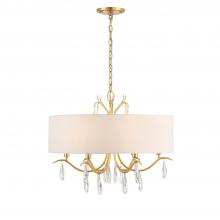 Crystorama ROL-18806-GA - Rollins 24'' Antique Gold Chandelier