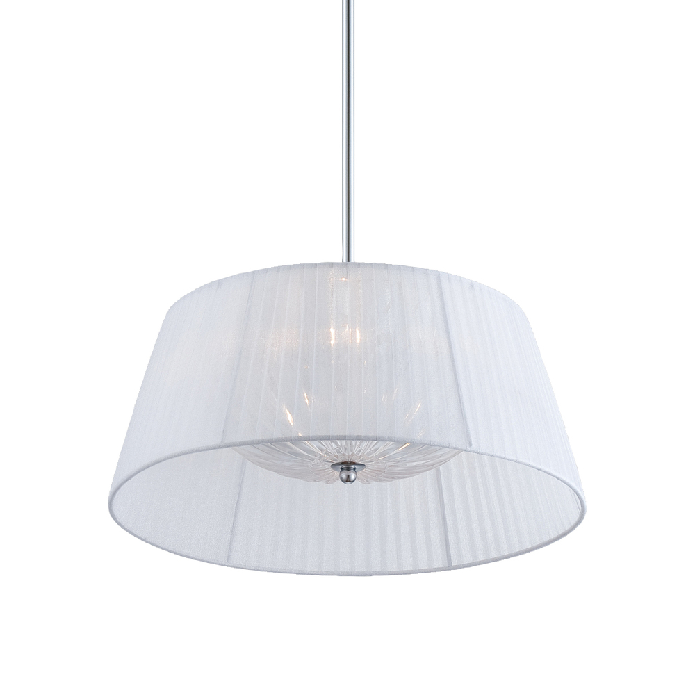 Salvo, 2Lt Pendant, Chrome/White
