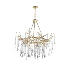 CWI Lighting 1094P43-12-620 - Anita 12 Light Gold Leaf Chandelier