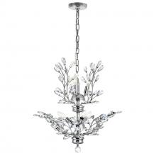 CWI Lighting 5206P22C - Ivy 6 Light 22in Chrome Chandelier