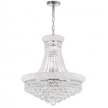 CWI Lighting 8001P20C - Empire 14 Light 20in Chrome Down Chandelier with Crystals