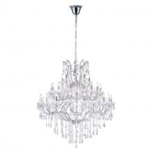 CWI Lighting 8318P50C-41 (Clear)-B - Maria Theresa 41 Light 50in Chrome Up Chandelier with Crystals